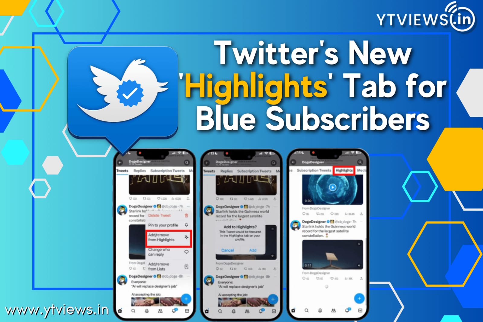 Twitter Highlights Tab Now for Blue Subscribers