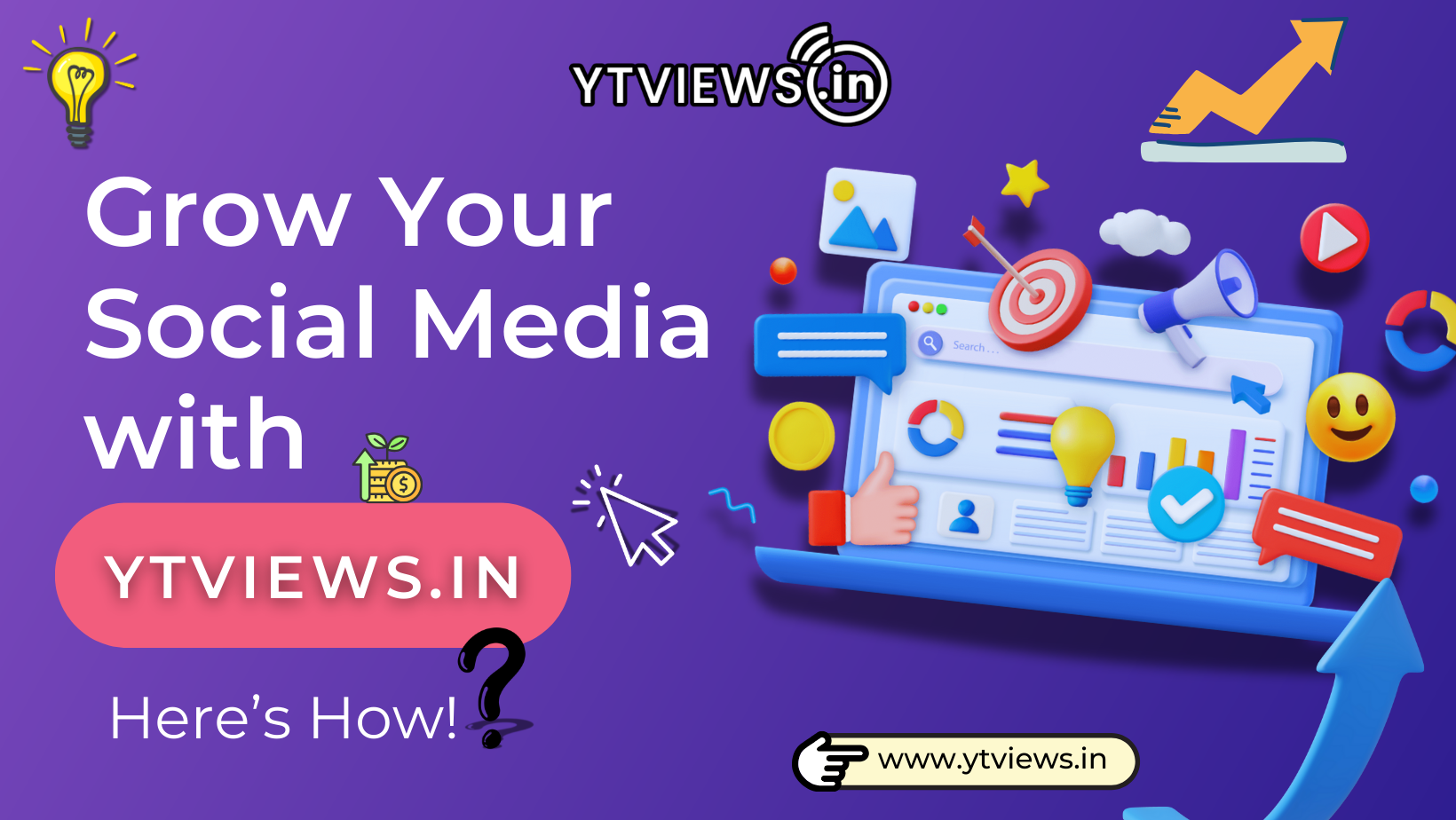 How does Ytviews.in help you with social media growth